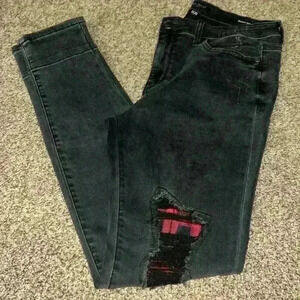 Judy Blue Black Skinny Jeans With Fabric